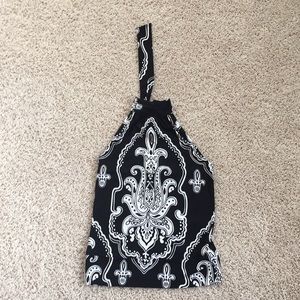 Black and White Halter